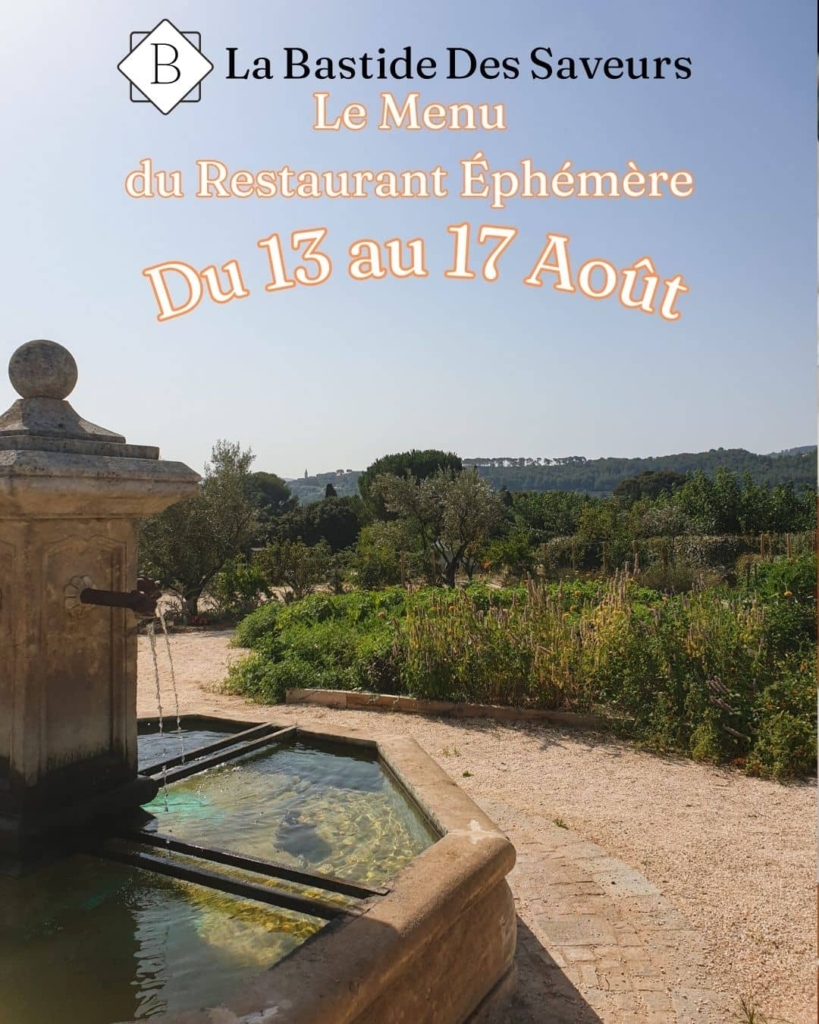 Restaurant Éphémère - Menu du 13 au 17 Août 2025